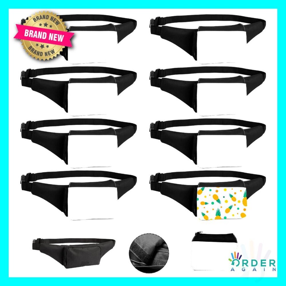 Sublimation Fanny Pack Blanks Adjustable Strap Crossbody Waist Bag DIY